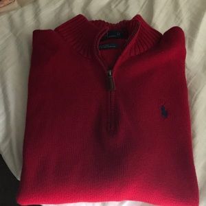 Red Ralph Lauren Polo Sweater!